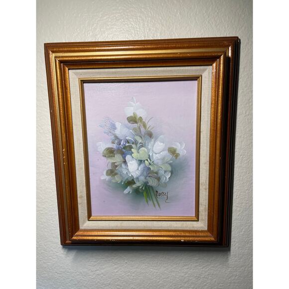 Rossy Vintage Original Floral Oil Painting - Picture 1 of 12